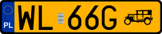 License plates of Poland, Oldtimers