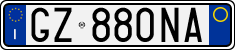 License plate of Italy, Cars (1994 year series)