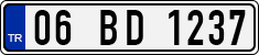 License plate of Turkey, Regular plates