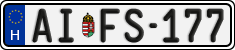 license plates of Hungary, Regular plates (2022)