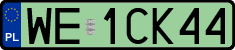 License plates of Poland, Electric vehicles