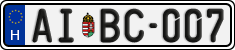 license plates of Hungary, Regular plates (2022)