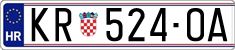 License plate of Croatia, Regular plates