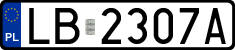 License plates of Poland, Regular car plates