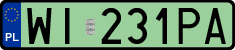 License plates of Poland, Electric vehicles
