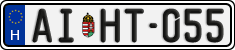 license plates of Hungary, Regular plates (2022)