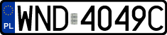 License plates of Poland, Regular car plates