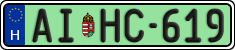 license plates of Hungary, Regular plates (2022)