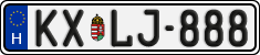license plates of Hungary, Regular plates (2022)