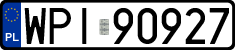 License plates of Poland, Regular car plates
