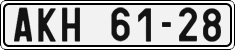 License plate of the Czech Republic, Cars (1960)