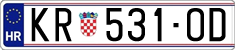 License plate of Croatia, Regular plates