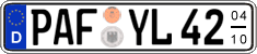 German license plate, Seasonal plates