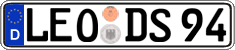 German license plate, Regular plates
