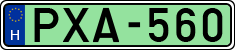 license plates of Hungary, Electric vehicles (1990)