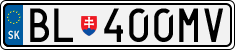 License plate of Slovakia, Cars