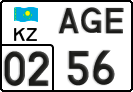 License plate Kazakhstan, Trailers (2012)