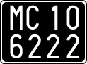 License plate of Italy, Cars (1927 year series)