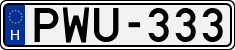 license plates of Hungary, Cars (1990)