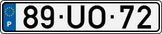 License plate of Portugal, Regular plates