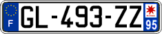 French license plate, SIV (ordinary)
