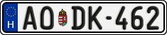 license plates of Hungary, Regular plates (2022)
