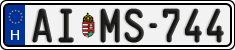 license plates of Hungary, Regular plates (2022)