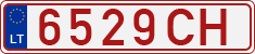 License plate of Lithuania, Transit plates