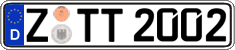 German license plate, Regular plates
