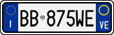 License plate of Italy, Cars (1994 year series)