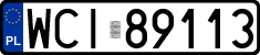 License plates of Poland, Regular car plates