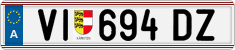 License plate of Austria, Regular plates