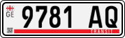 License plate of Georgia, Export transit plates