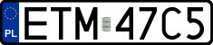 License plates of Poland, Regular car plates