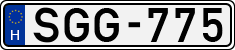 license plates of Hungary, Cars (1990)