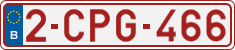 License plate of Belgium, Regular plates (2010)