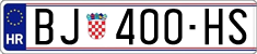 License plate of Croatia, Regular plates