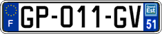 French license plate, SIV (ordinary)
