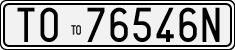 License plate of Italy, Cars (1927 year series)