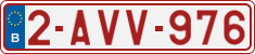 License plate of Belgium, Regular plates (2010)