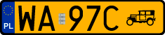 License plates of Poland, Oldtimers