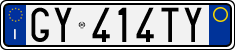 License plate of Italy, Cars (1994 year series)