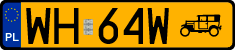 License plates of Poland, Oldtimers