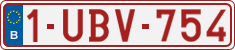 License plate of Belgium, Regular plates (2010)