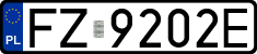License plates of Poland, Regular car plates