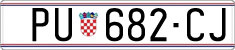 License plate of Croatia, Regular plates