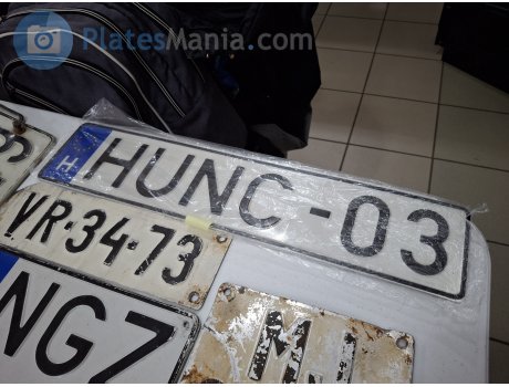 HUNC-03, License plate without vehicle