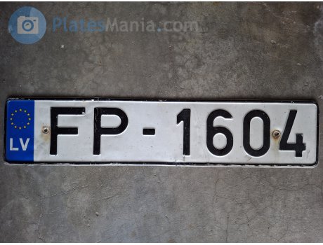 FP-1604, License plate without vehicle