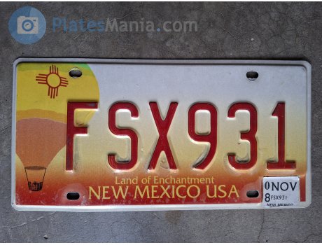 FSX931, License plate without vehicle