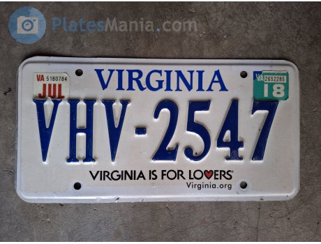 VHV-2547, License plate without vehicle